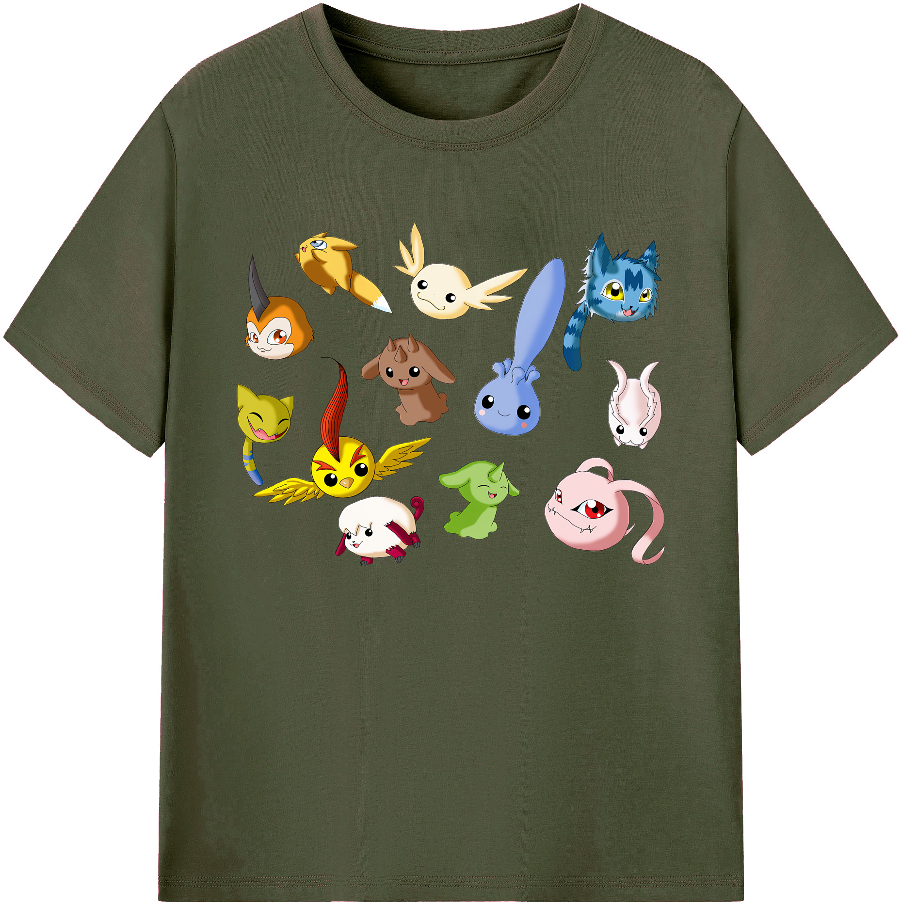 （画像用） Digimon デジタルモンスター/デジモン 綿100％ メンズ半袖Tシャツ｜肌触りやわらか＆通気性